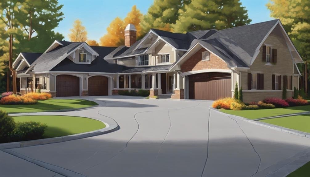 A 3D rendering of a house with a driveway that showcases curb appeal.