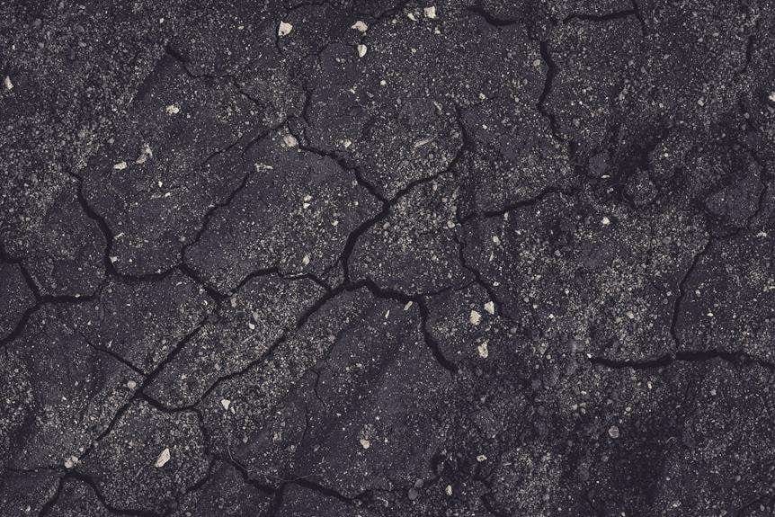 An image of a cracked asphalt