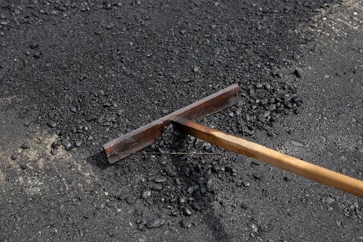 Asphalt Crack Repair Techniques are being used to plow a road.