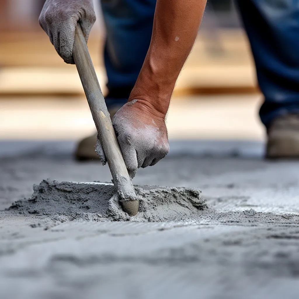 A close-up view of a thick asphalt layer, showcasing its texture and color, likely depicting appropriate asphalt thickness for residential driveways. The image emphasizes durability and strength.