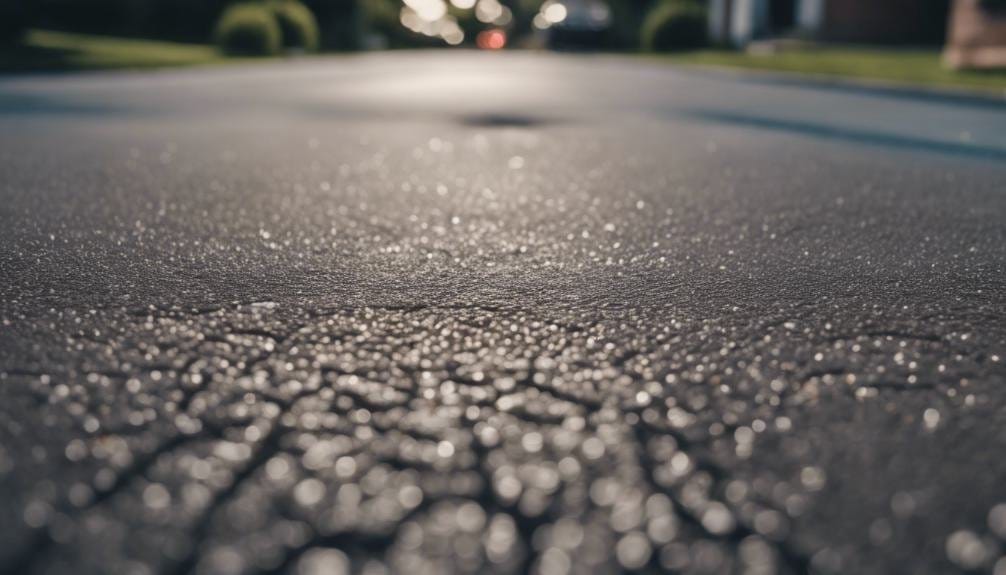 Alt text: A close-up of a light gray concrete surface, with visible texture and small tools on top. The background suggests a work site, emphasizing maintenance for crack-free concrete.