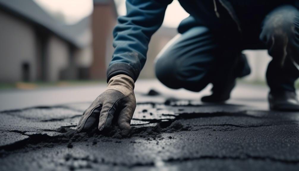 fixing cracks in driveway|This image showcases a substantial crack in the road