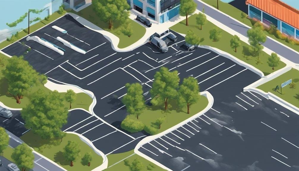 A newly paved driveway made of interlocking gray bricks, bordered by green grass. The driveway has a slight curve, enhancing the elegant appearance of the residential property.