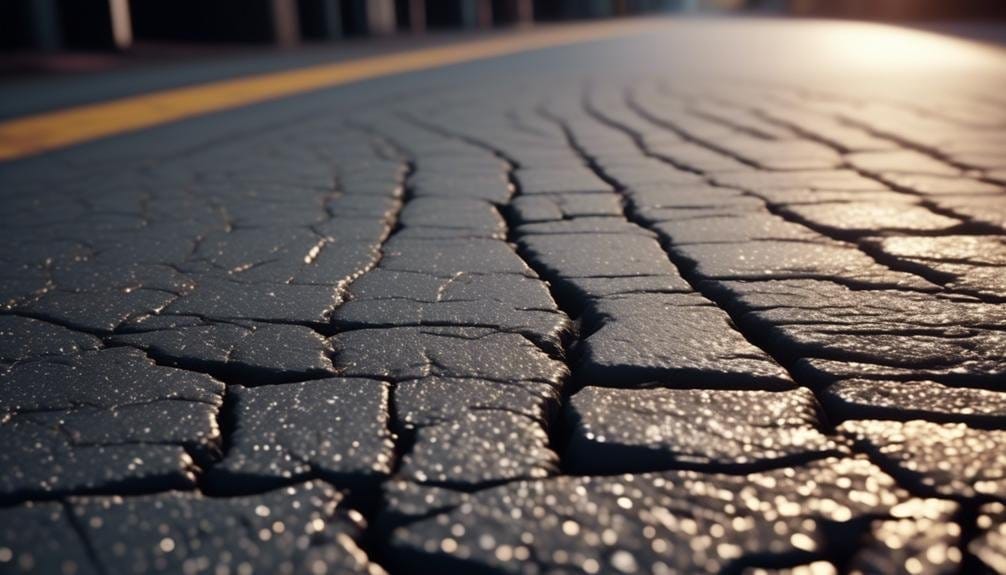 An asphalt roller compressing fresh asphalt on a residential street lined with trees.