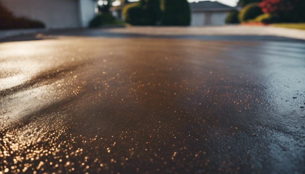 The image shows a close-up of a durable paving surface, highlighting its strength and texture. The surface is dark and smooth, with a subtle sheen, indicating high-quality materials used in construction.