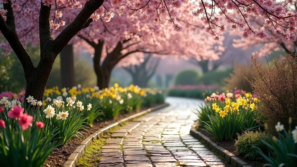 paved pathways for backdrop