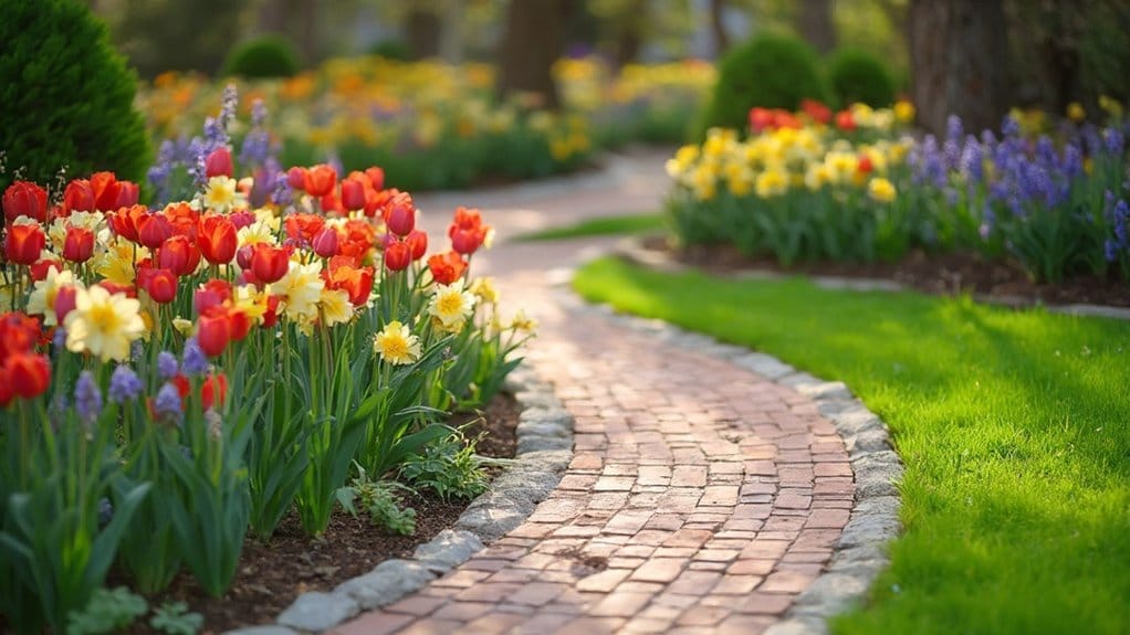 paving enhances floral aesthetics