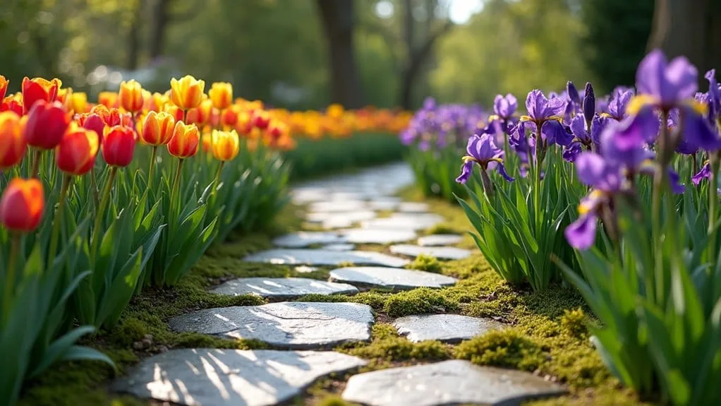stone and flowers harmony
