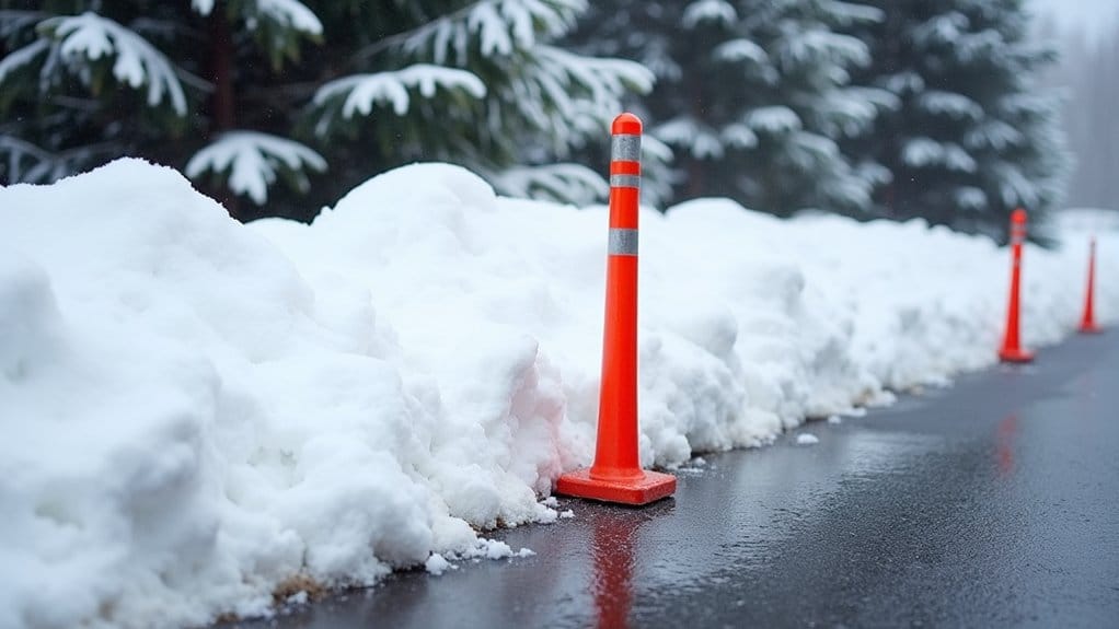 setting up safety markers