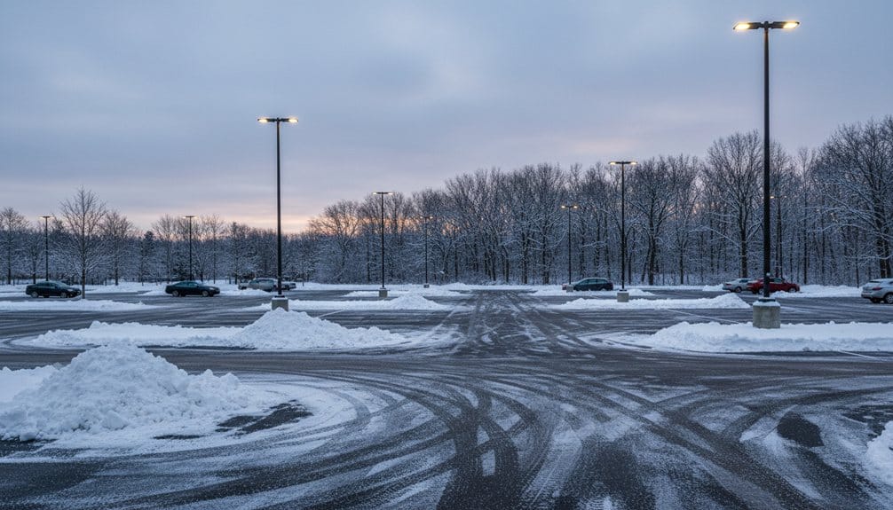 commercial parking lot winterization