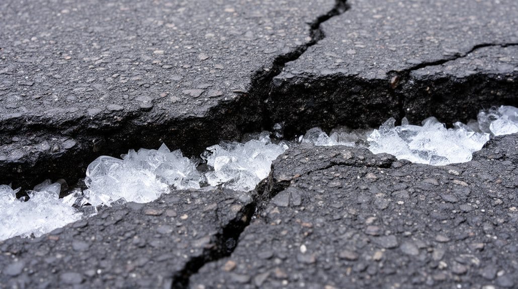 freeze thaw driven pavement deterioration