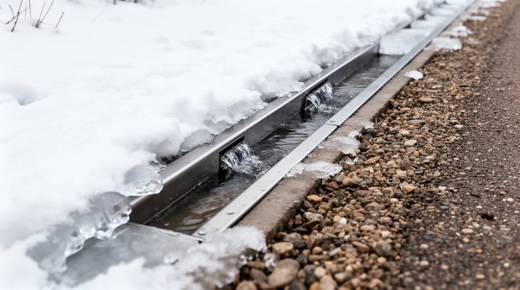 driveway channel drain installation
