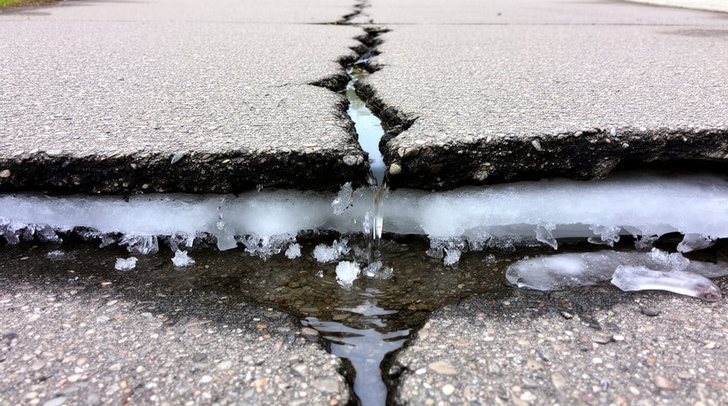 seal cracks prevent freeze thaw