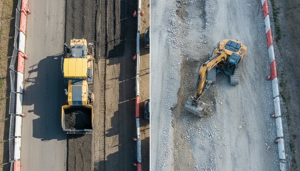 compare milling versus full depth removal