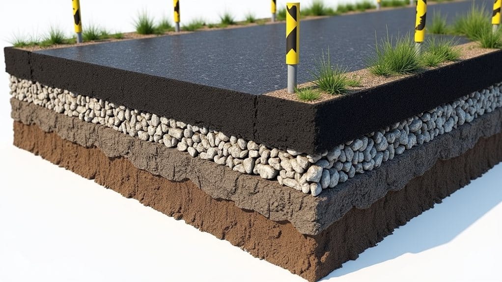 thick asphalt for heavy duty