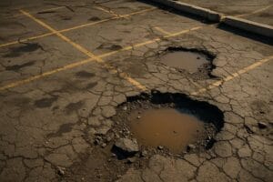 parking lot needs repair
