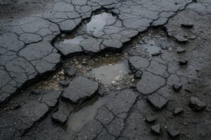 poor drainage damages asphalt