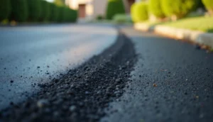 Fresh asphalt raked smooth on a Mechanicsburg PA driveway